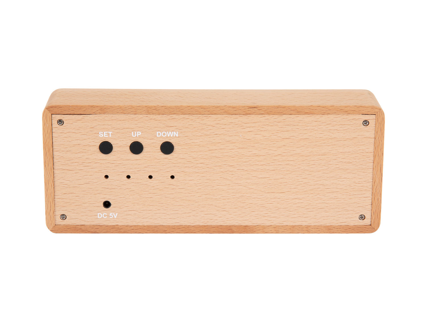 Karlsson Alarm clock Solid Wood Engraved light wood