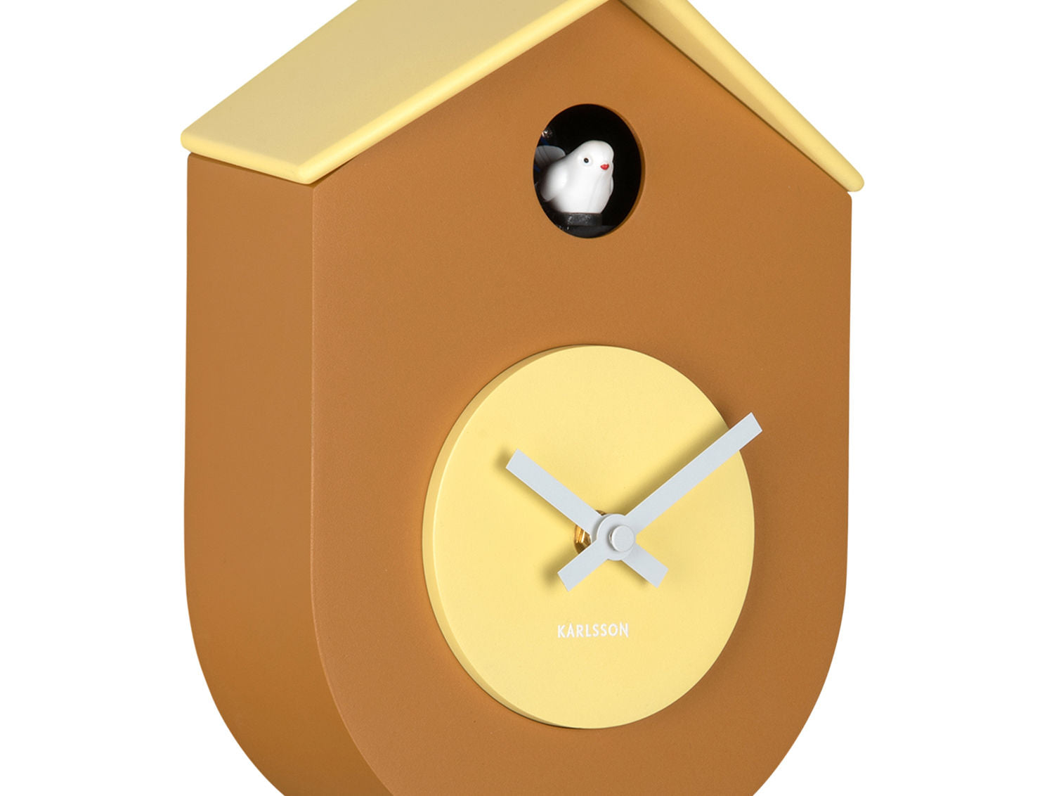 Karlsson Wall clock Grato Cuckoo ochre yellow w. soft yellow