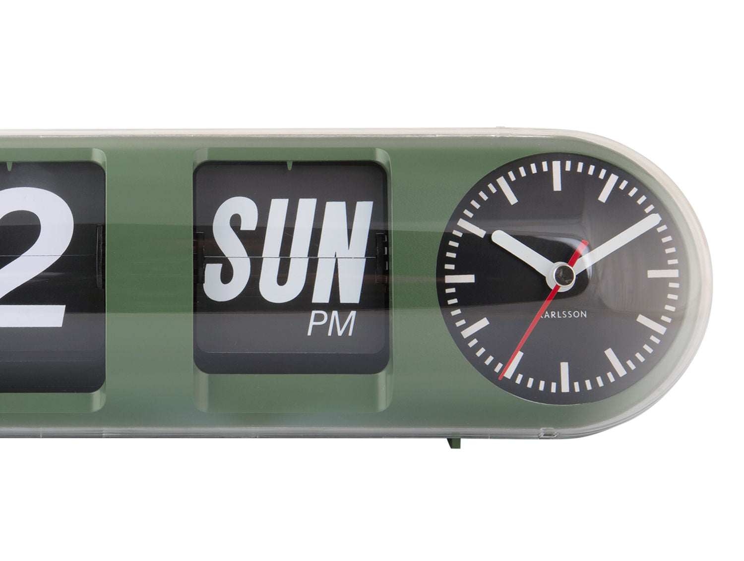 Karlsson Wall clock Tube Flip jungle green