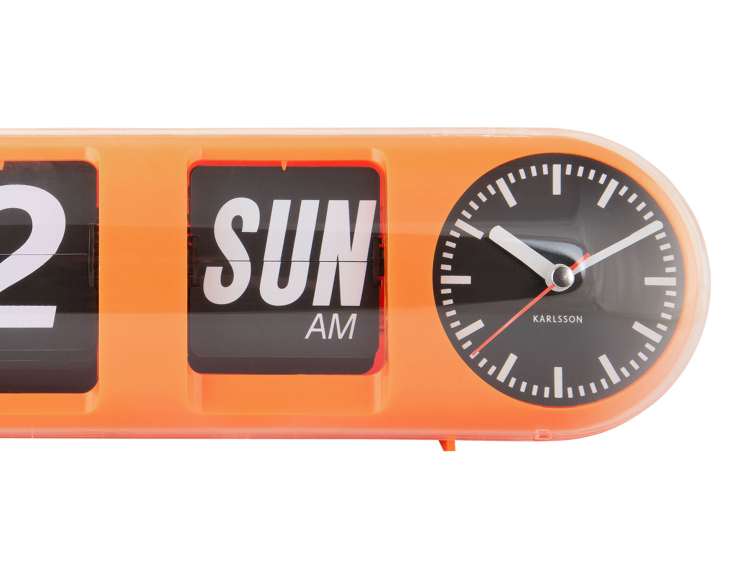 Karlsson Vægur Tube Flip orange