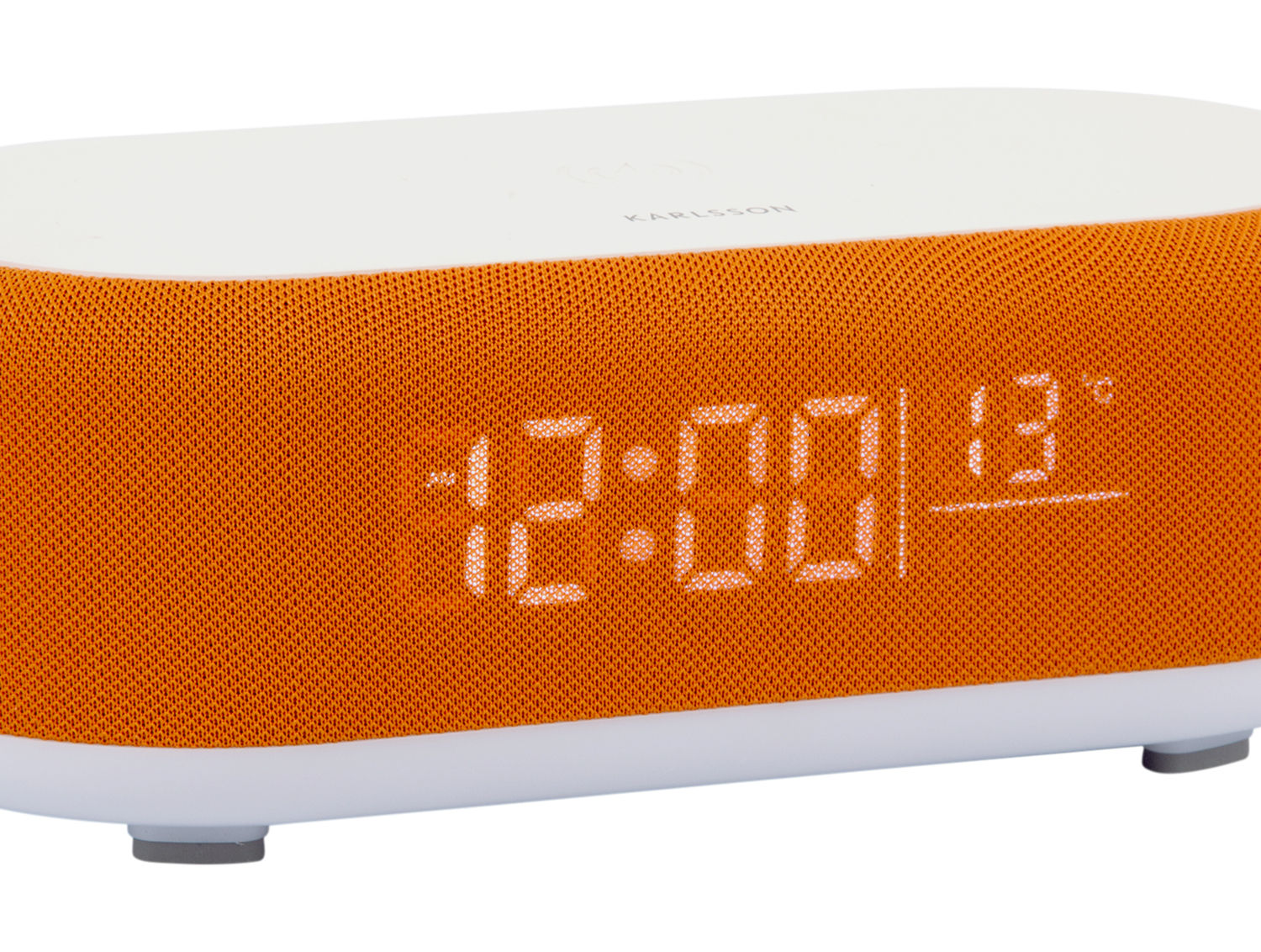 Karlsson Vækkeur Vogue w. telefonoplader og blå tand lys orange