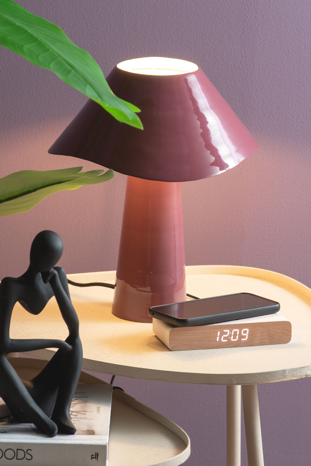 Karlsson Vækkeur Retro Flat LED hvid