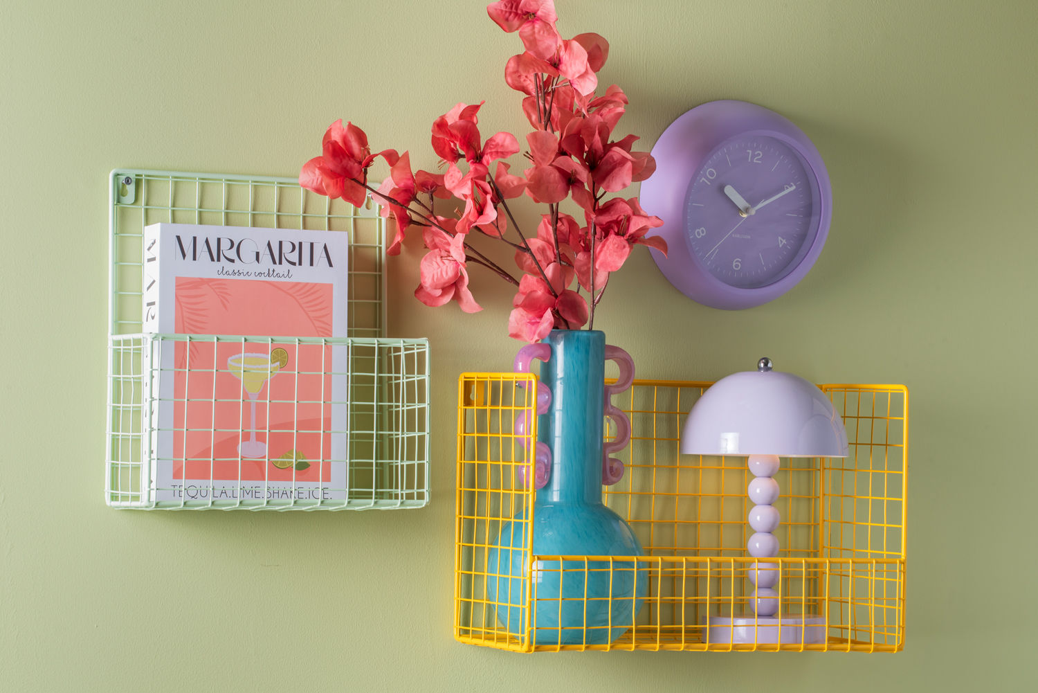 Karlsson Wall clock Slope soft purple