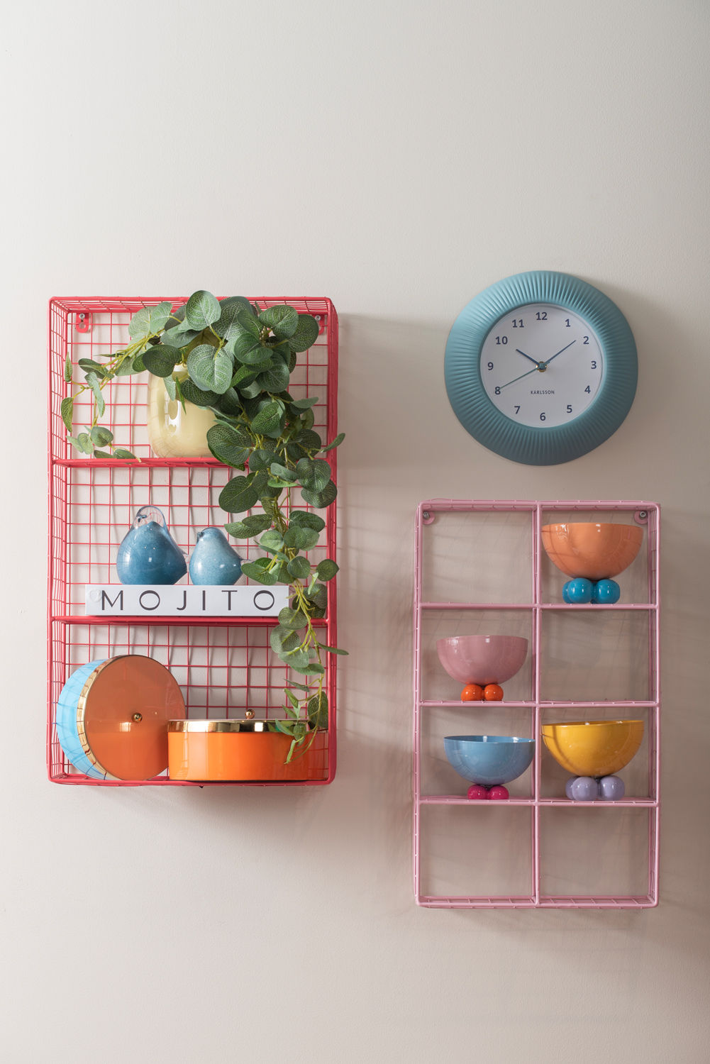 Karlsson Wall clock Tender Rib misty blue