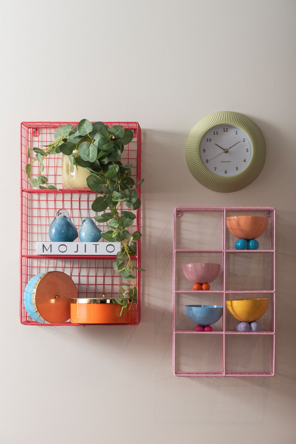 Karlsson Wall clock Tender Rib green tea