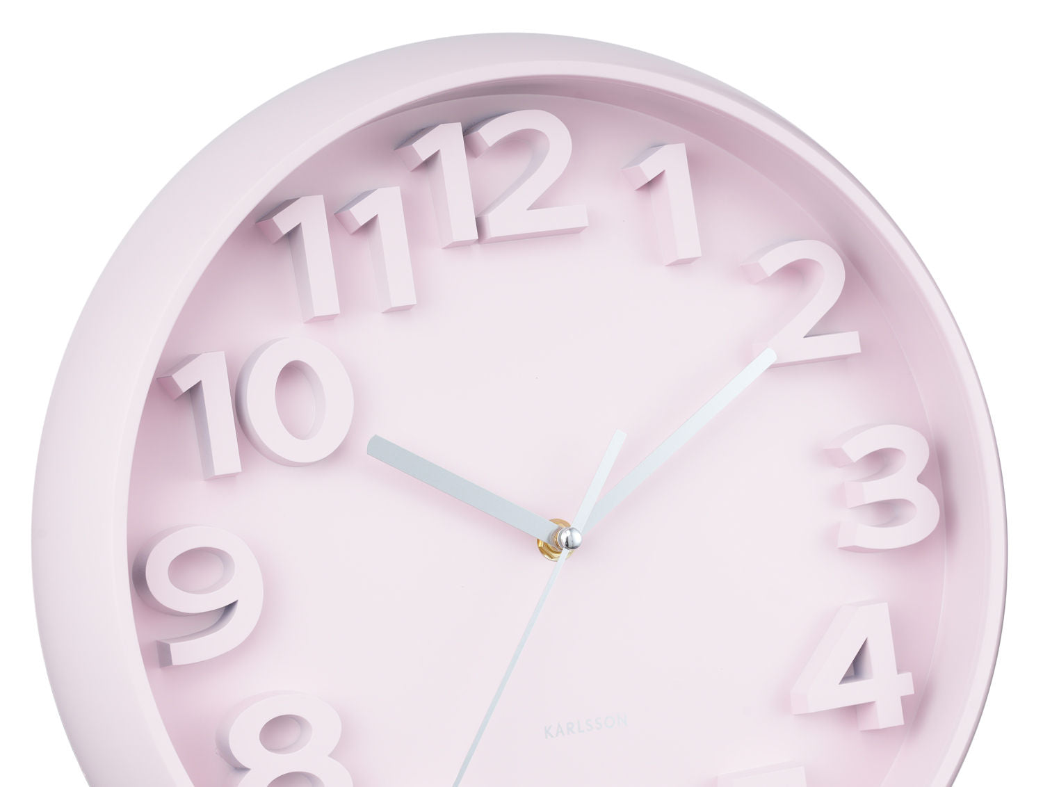 Karlsson Vægur Elevated Classic Numbers blød pink