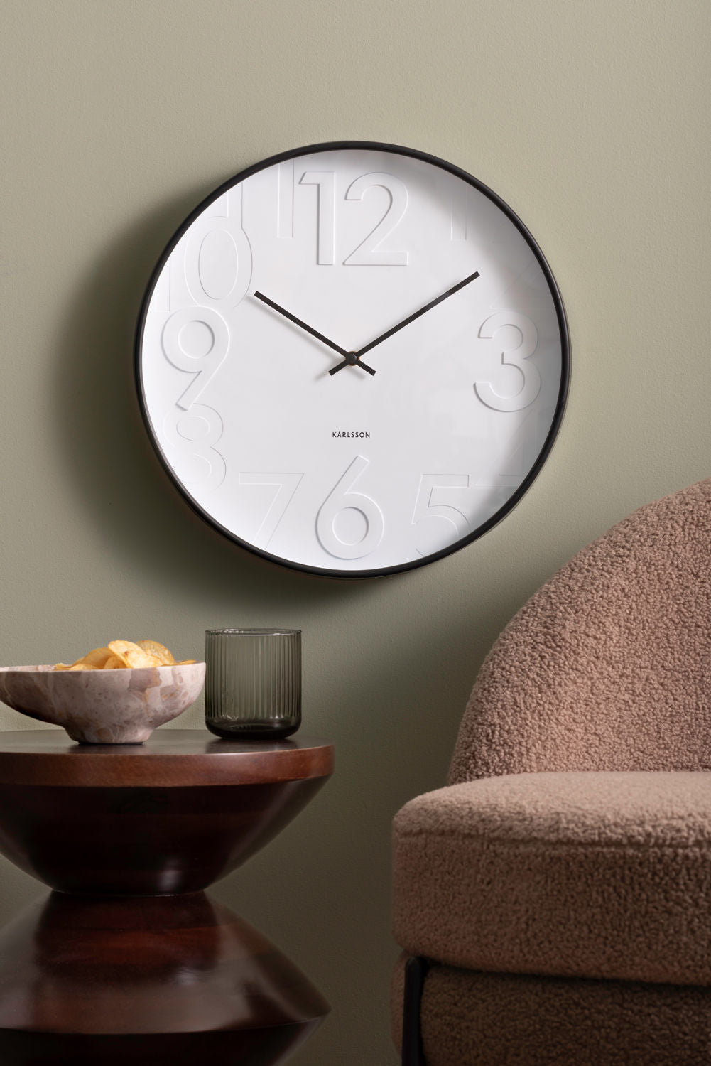 Karlsson Wall clock Ayuno black