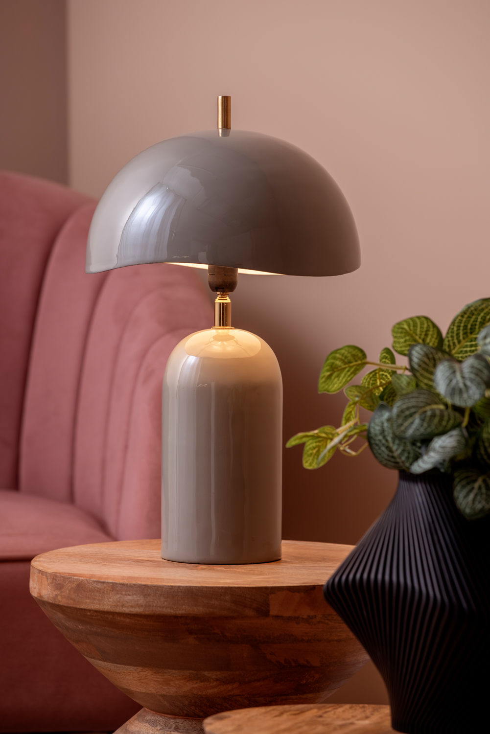 Leitmotiv Bordlampe Querido emalje mørkegrå