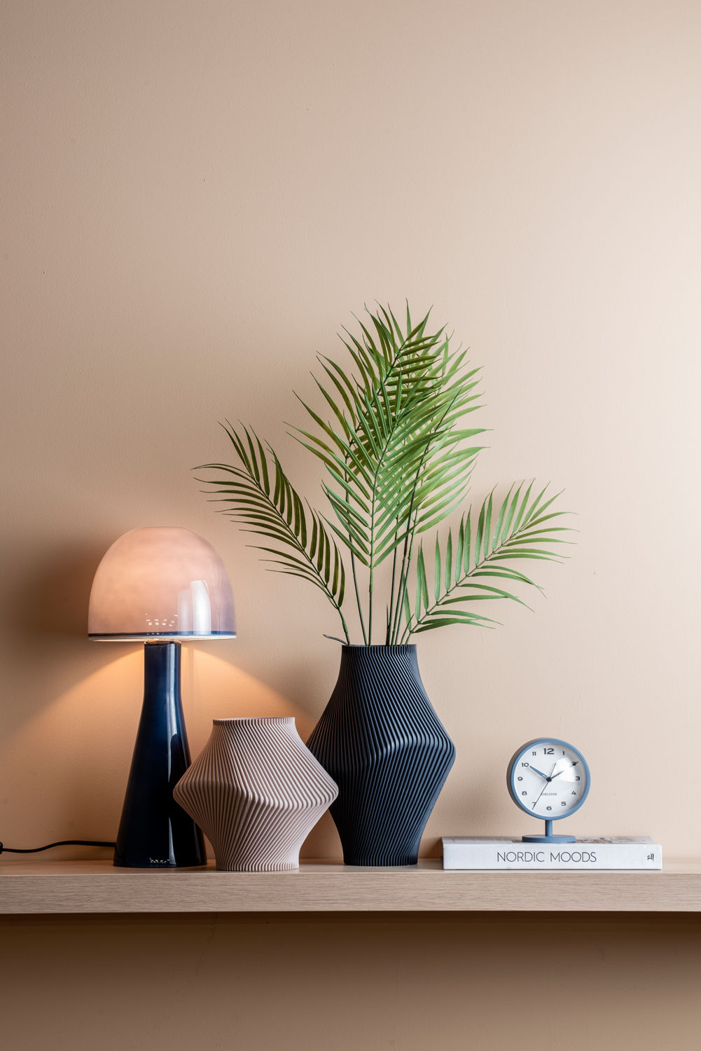 Leitmotiv Bordlampe Bombin glas klassisk blå