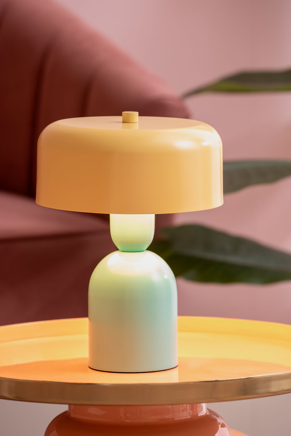 Leitmotiv Table lamp Double Funky turquoise blue w. soft yellow