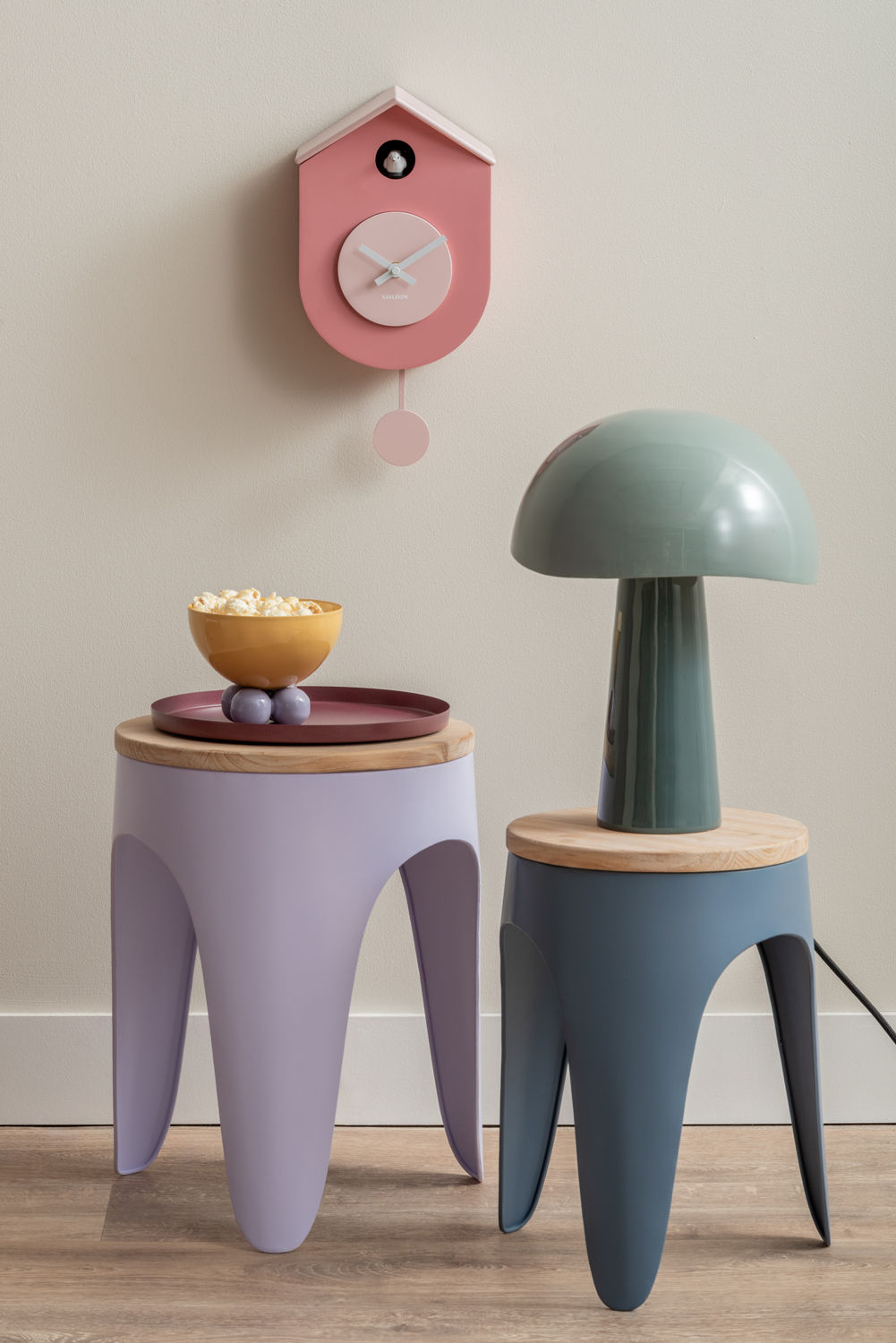 Leitmotiv Taburet sæt Double Funky soft purple & classic blue