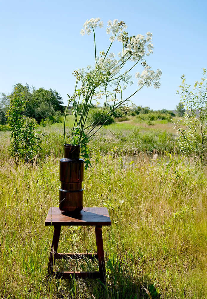Trademark Living Clooney glasvase - chokolade