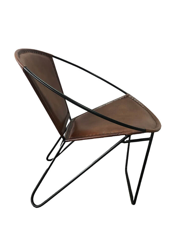 Trademark Living Dalton lænestol med læder