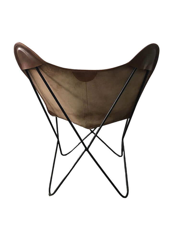 Trademark Living Lazenby loungestol i bøffellæder - brun