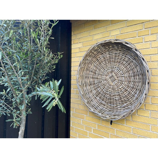 Rund Rattanbakke - kubu - (sæt m. 4 stk. / 4 str.) 1xØ45X12 cm - 1xØ62x14 cm - 1xØ85x17 cm - 1xØ110x20 cm