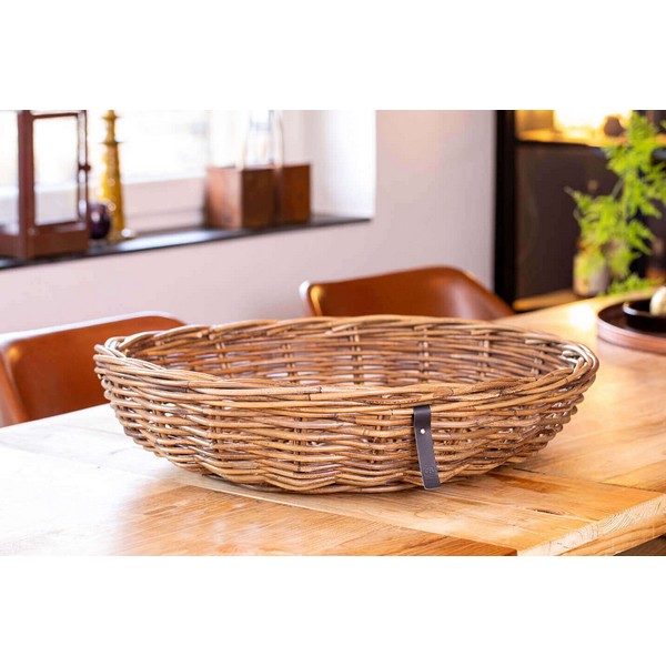 Maxi rund Rattanbakke - kubu - 1xØ85x17 cm