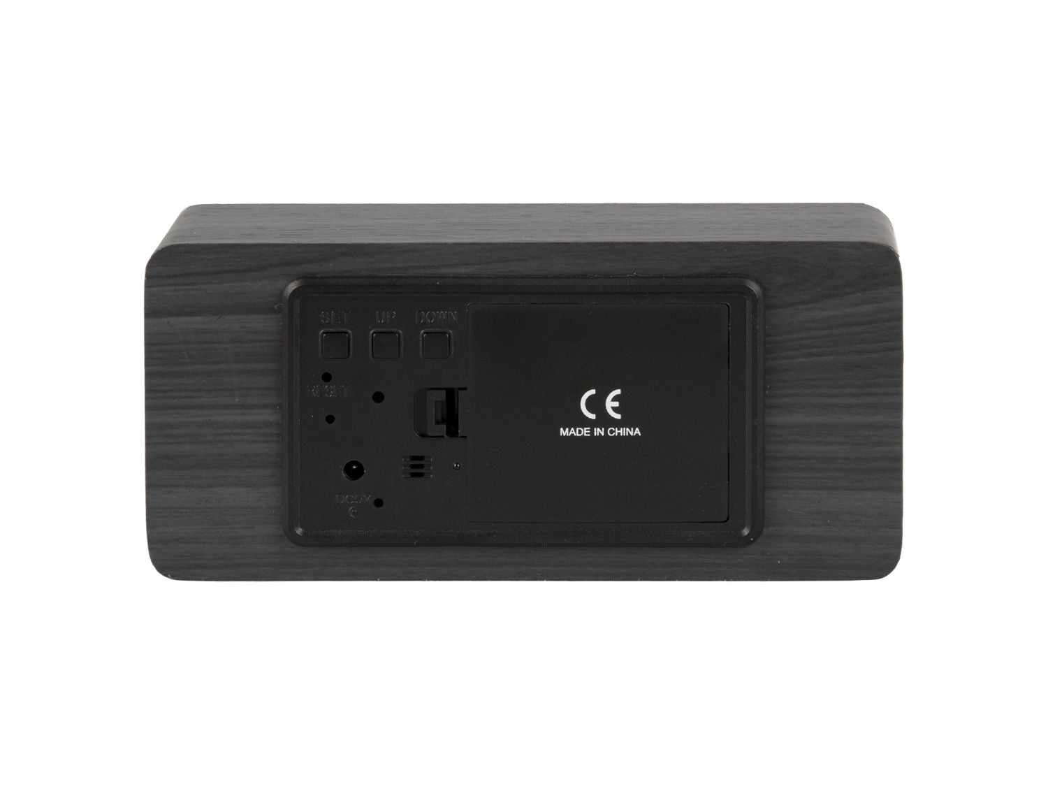 Karlsson Vækkeur Kobberspejl LED sort træfiner