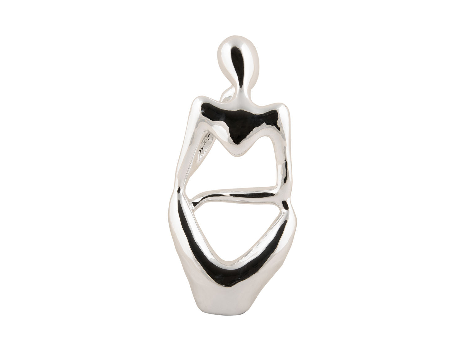 nutidens Statue Wondering polyresin forkromet