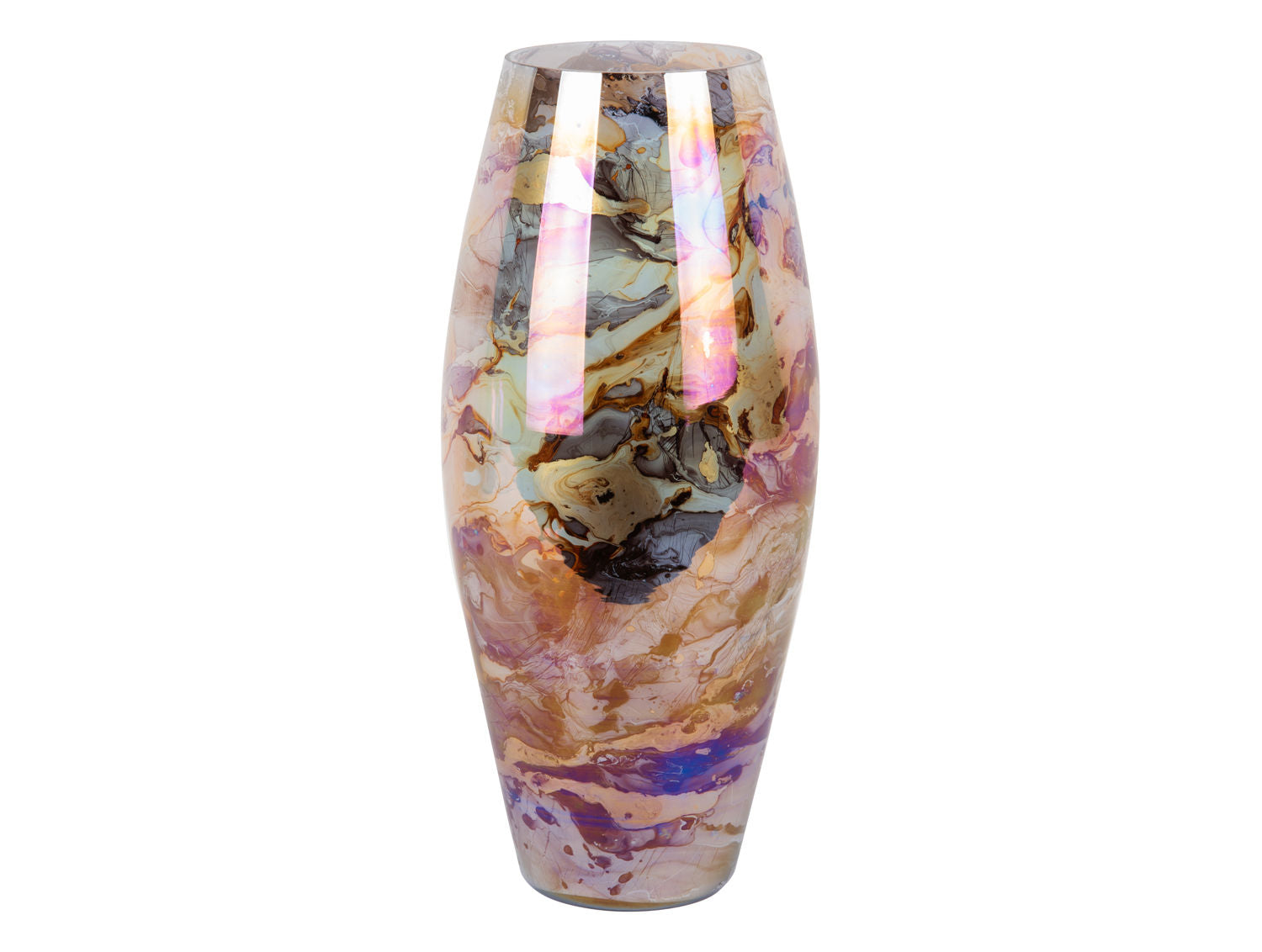Present Time Vase Melange kegle perlefarvet chokoladebrun