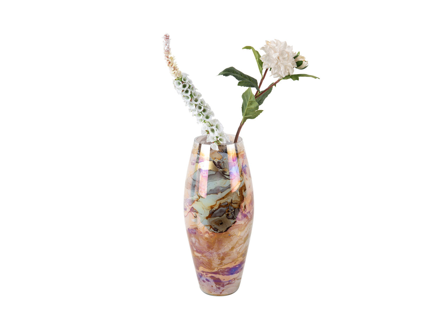 Present Time Vase Melange kegle perlefarvet chokoladebrun