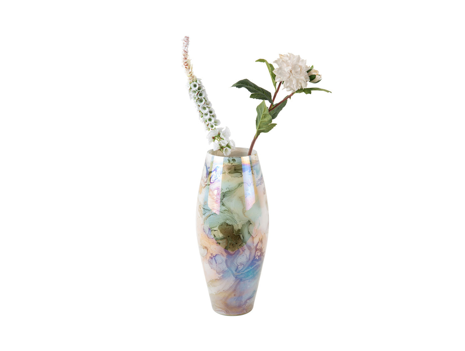 Present Time Vase Melange kegle perlefarvet junglegrøn