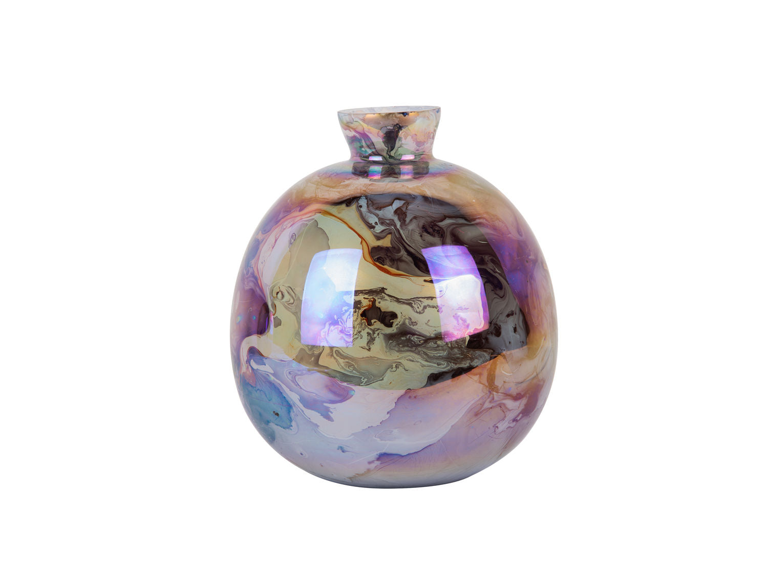Present Time Vase Melange flaske perlefarvet chokoladebrun
