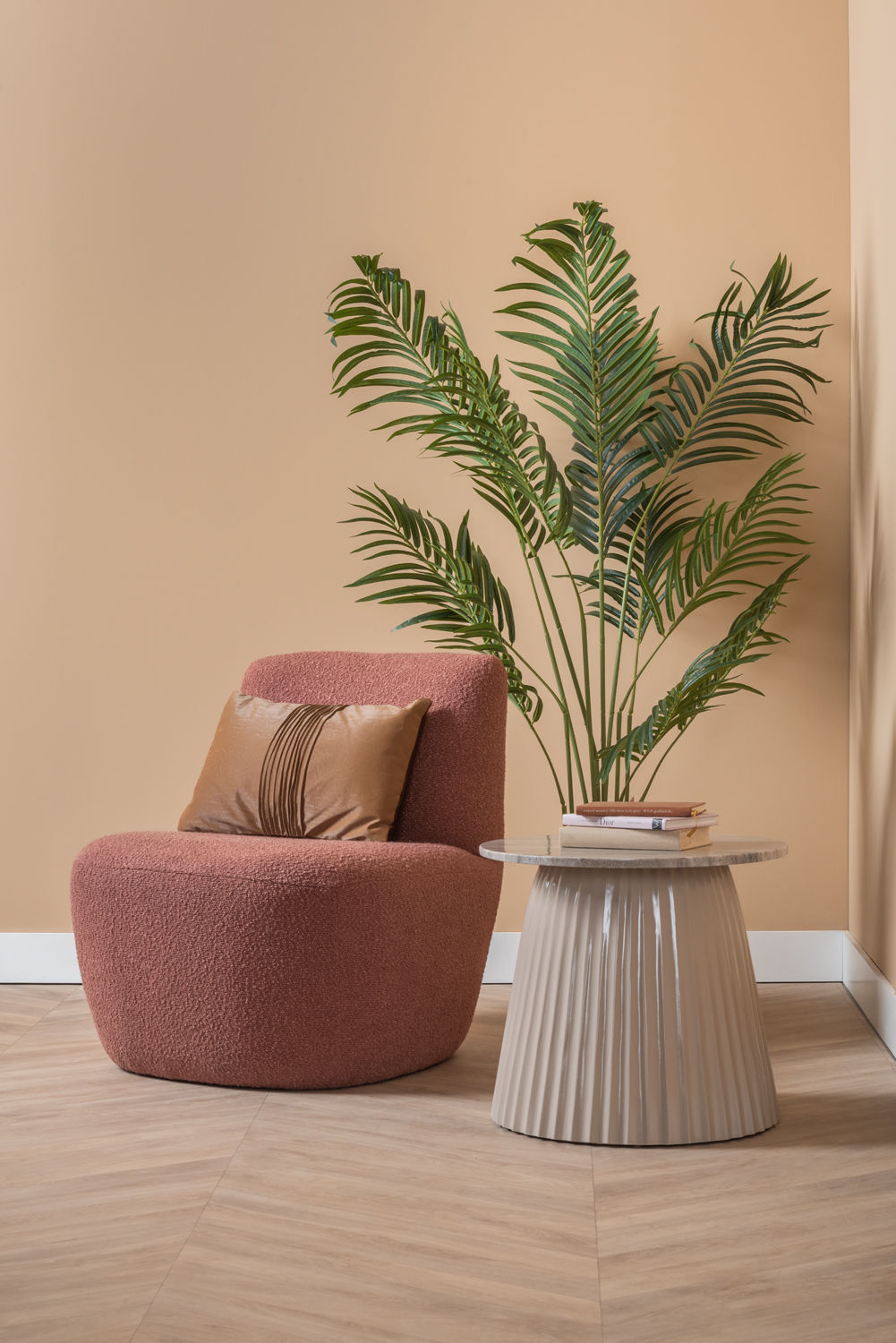 Leitmotiv stol Ada bouclé falmet pink