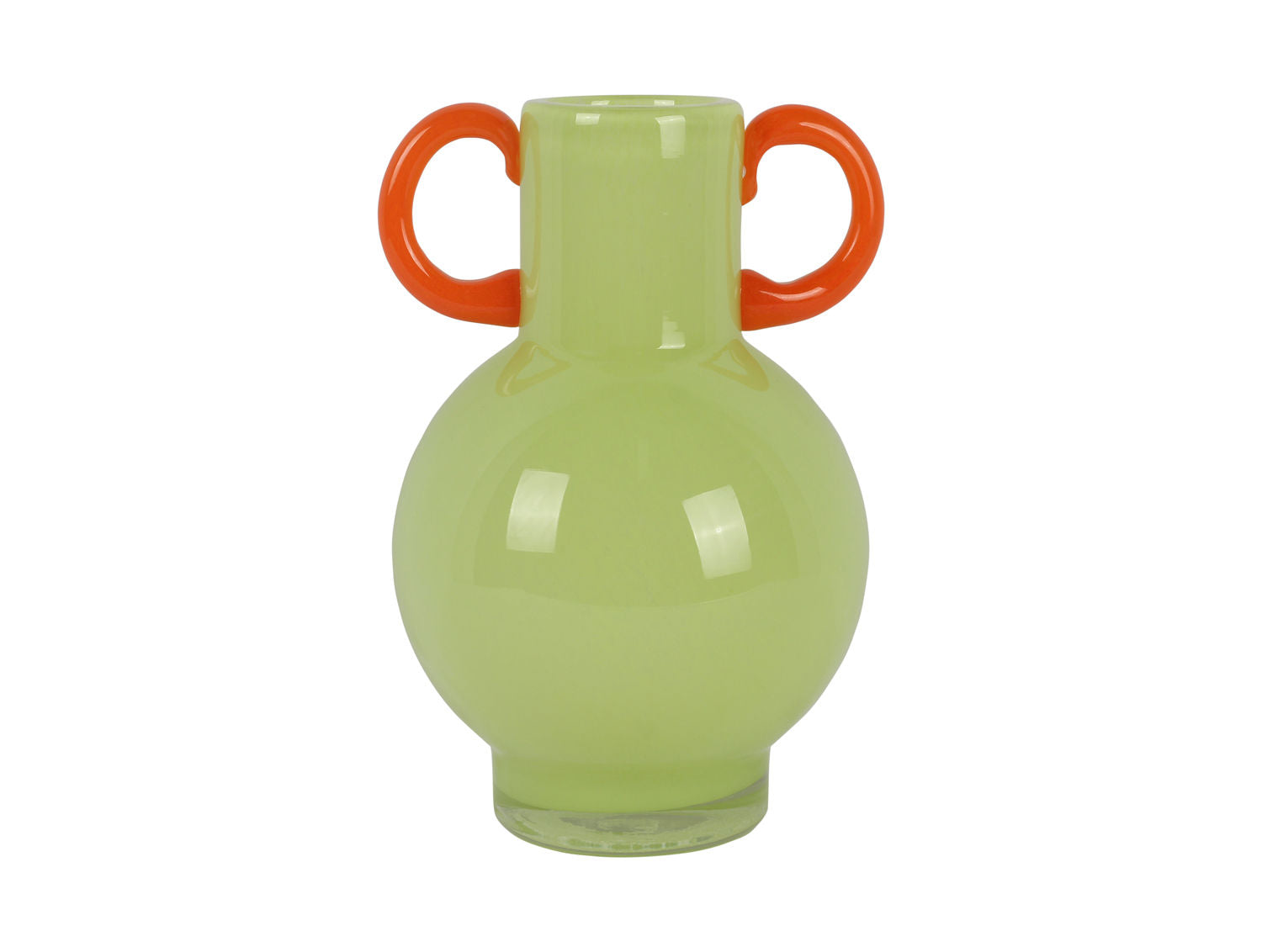 nutid Vase Fiesta glas matcha grøn, orange hanke