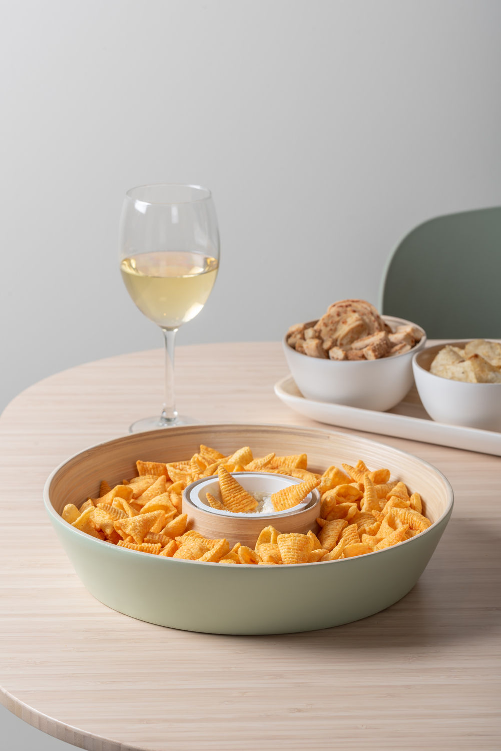 nutid Skål Puro chip & dip bambus blød grøn