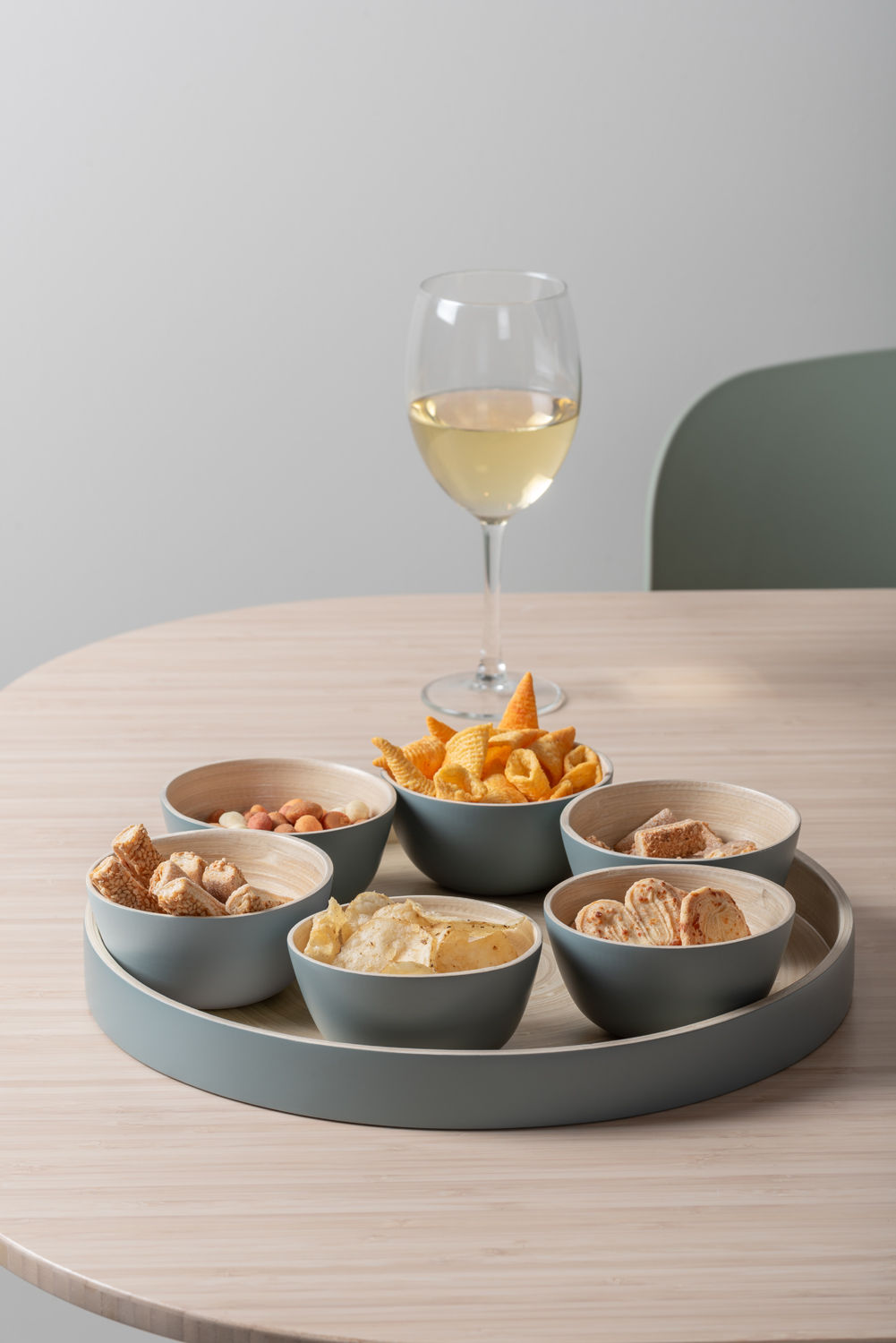 nutid Snackbakke Puro rund bambus junglegrøn