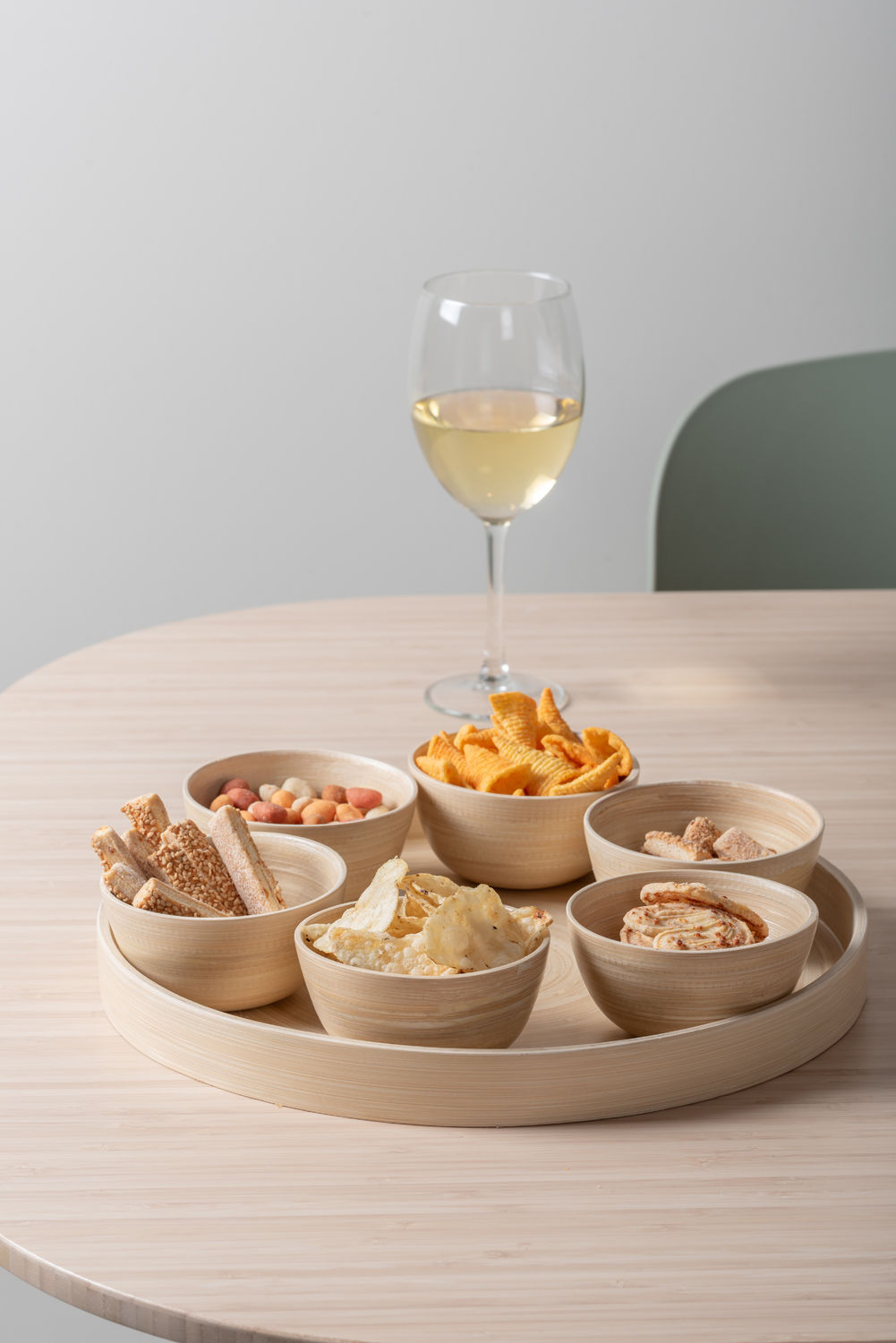 nutid Snackbakke Puro rund bambus naturel