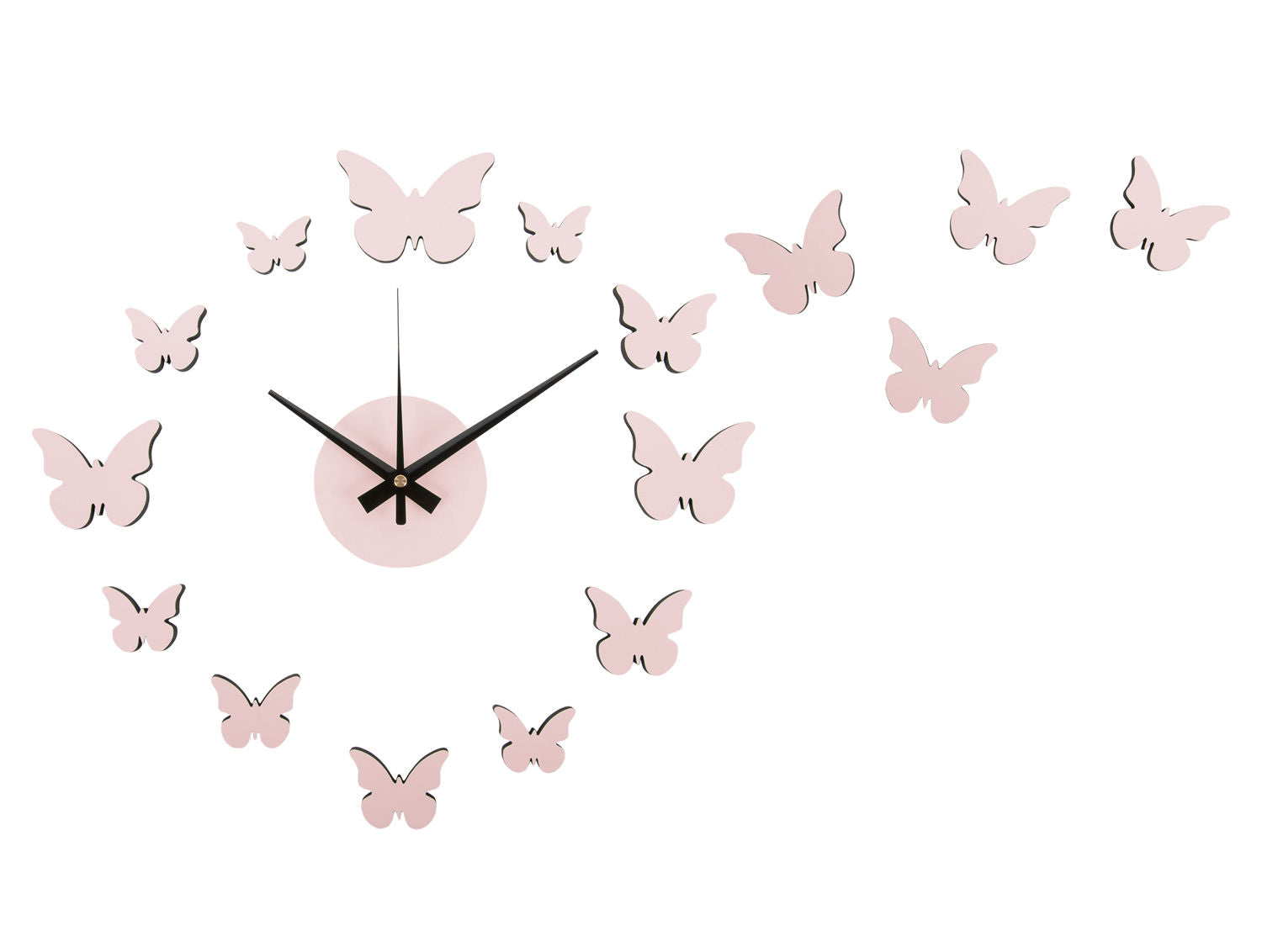 Karlsson Vægur DIY Butterfly blød pink