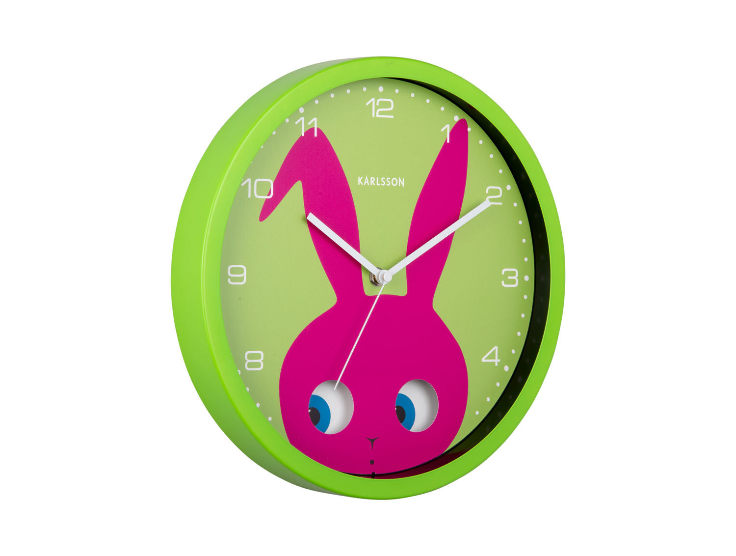 Karlsson Vægur Peekaboo Bunny mørkegrøn