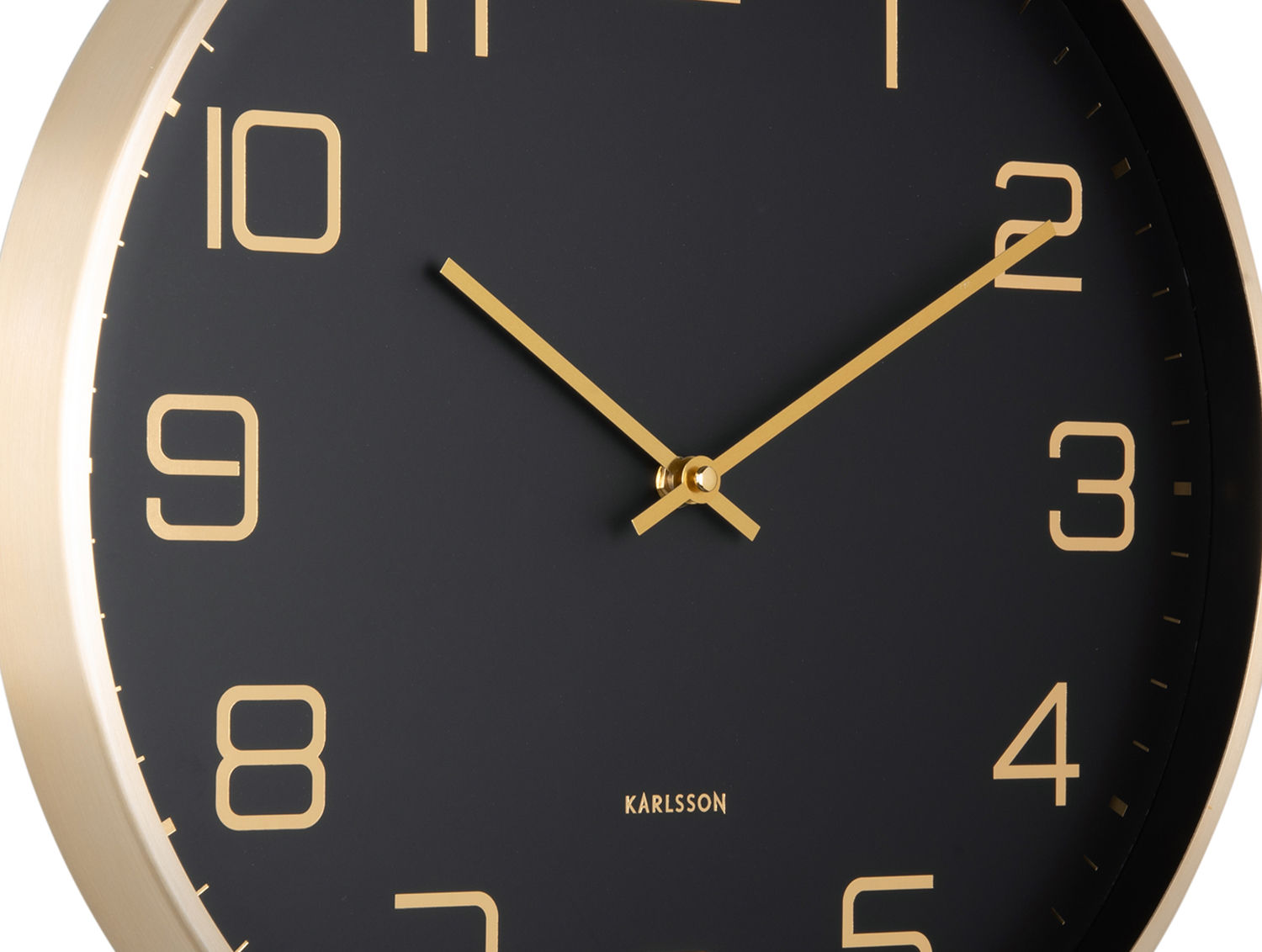 Karlsson Vægur Elegance Glow sort