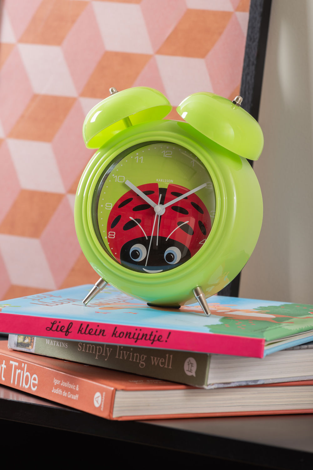 Karlsson Vækkeur Peekaboo Ladybug grøn