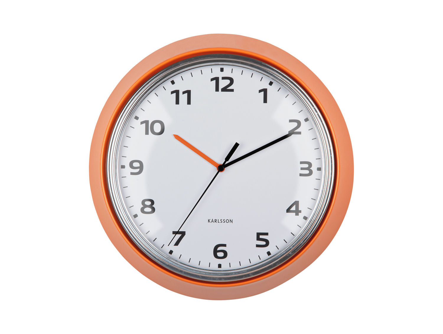 Karlsson Vægur Modern Retro lys orange