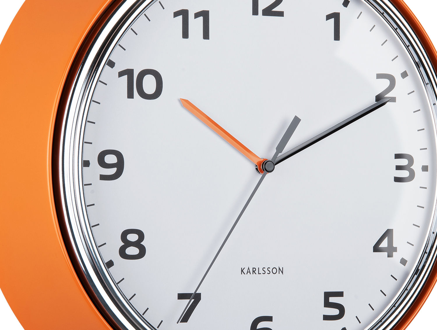 Karlsson Vægur Modern Retro lys orange