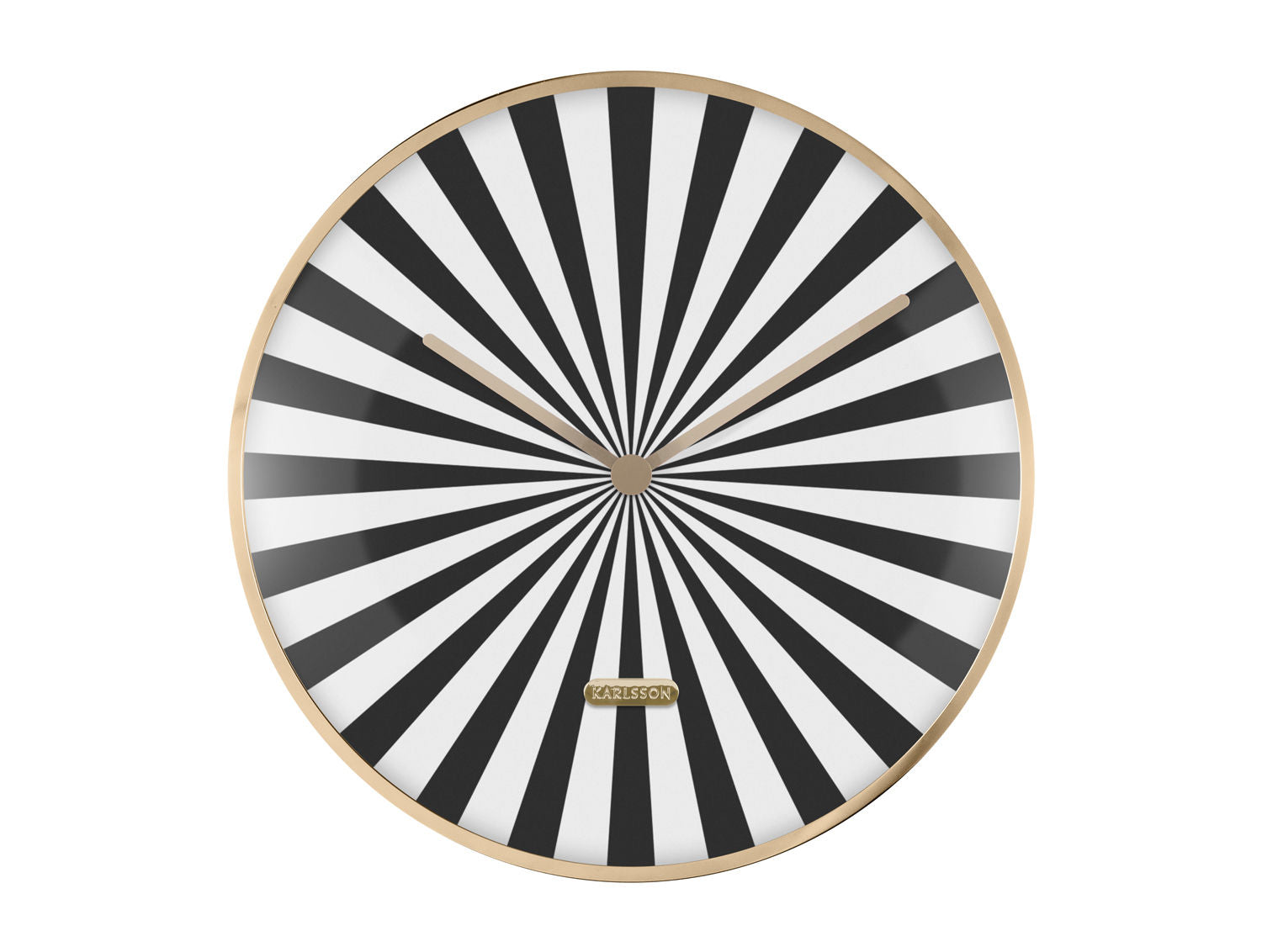 Karlsson Vægur Candy Swirl Dome sort/hvid