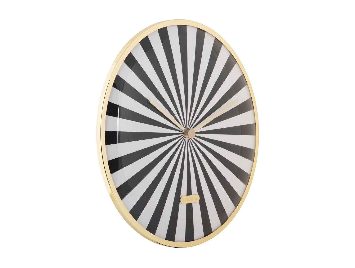 Karlsson Vægur Candy Swirl Dome sort/hvid