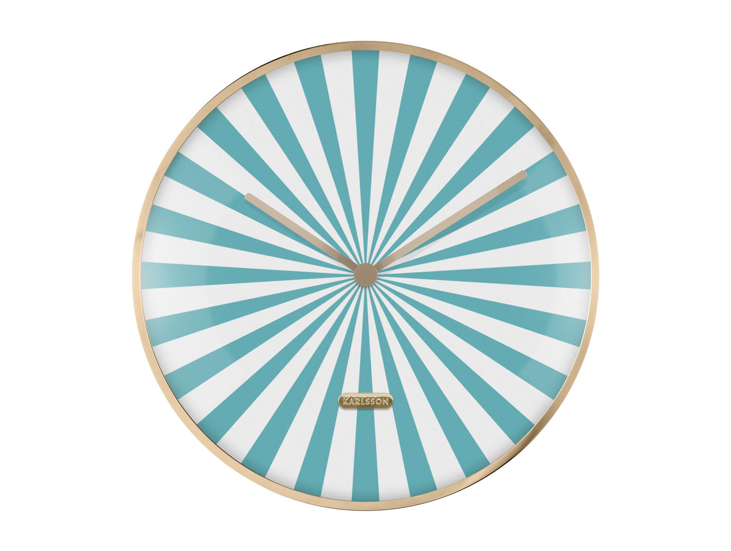 Karlsson Vægur Candy Swirl Dome turkis blå & hvid