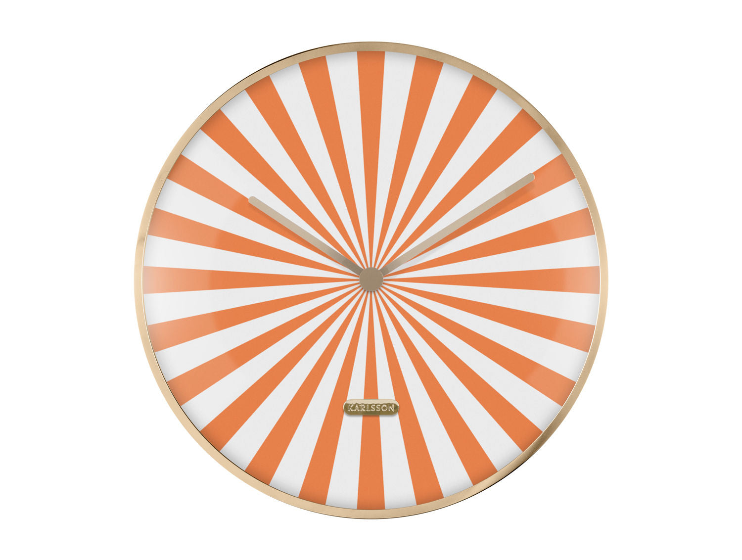 Karlsson Vægur Candy Swirl Dome lys orange og hvid