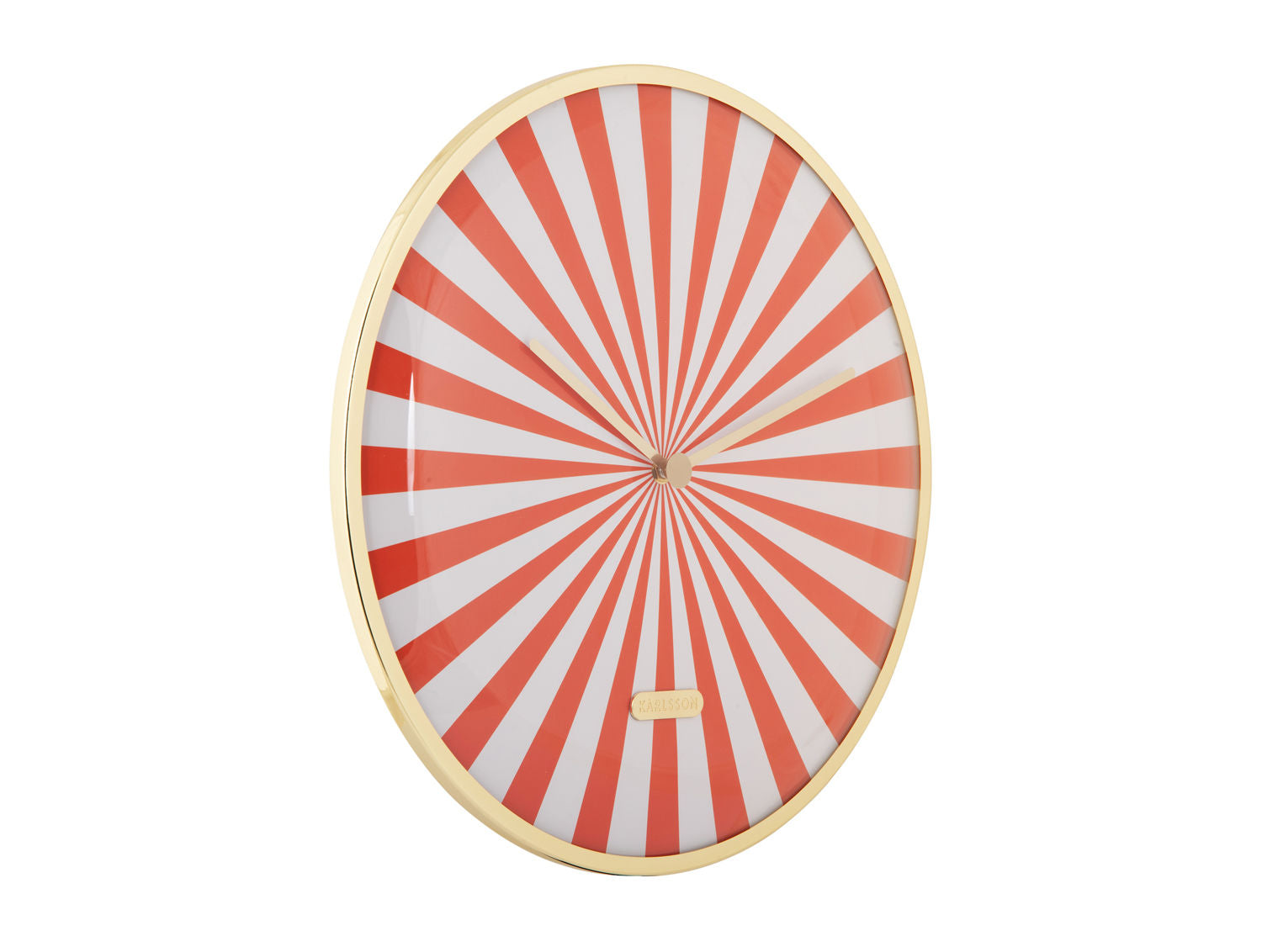 Karlsson Vægur Candy Swirl Dome lys orange og hvid