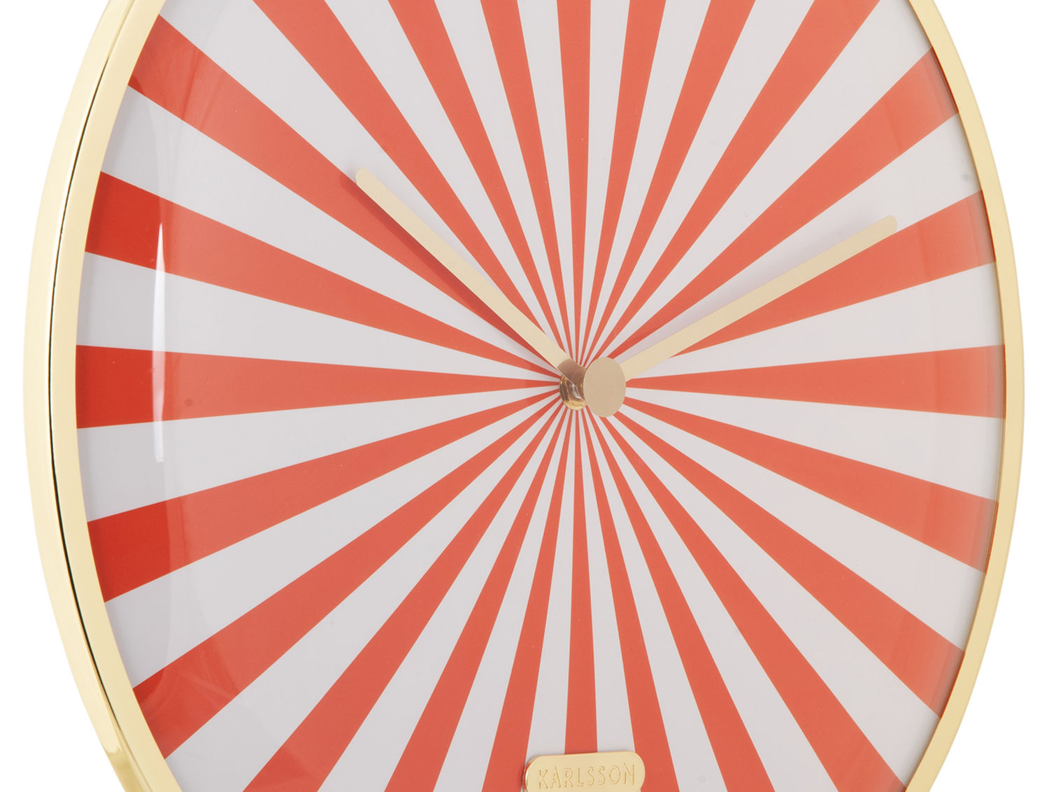 Karlsson Vægur Candy Swirl Dome lys orange og hvid