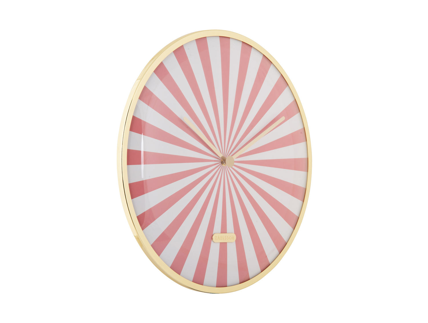 Karlsson Vægur Candy Swirl Dome flamingo pink & hvid