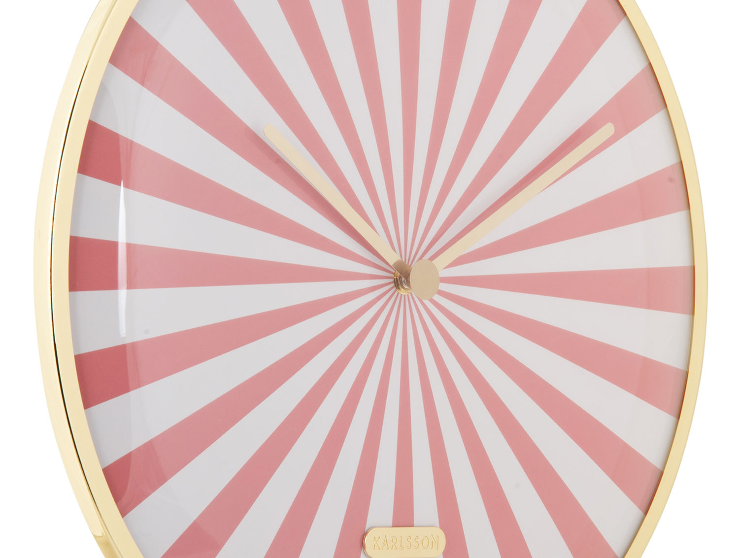 Karlsson Vægur Candy Swirl Dome flamingo pink & hvid
