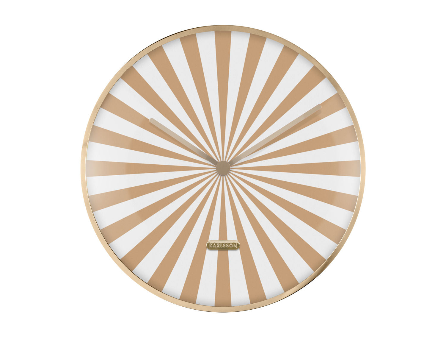 Karlsson Vægur Candy Swirl Dome blød brun & hvid