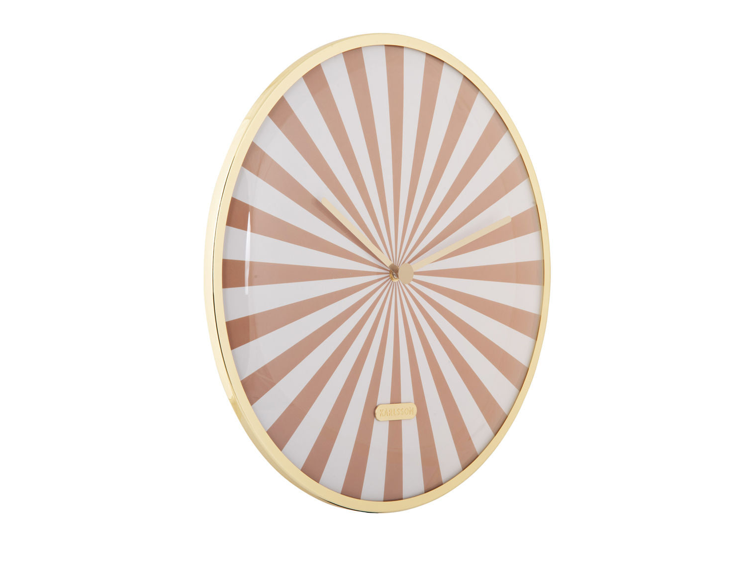 Karlsson Vægur Candy Swirl Dome blød brun & hvid