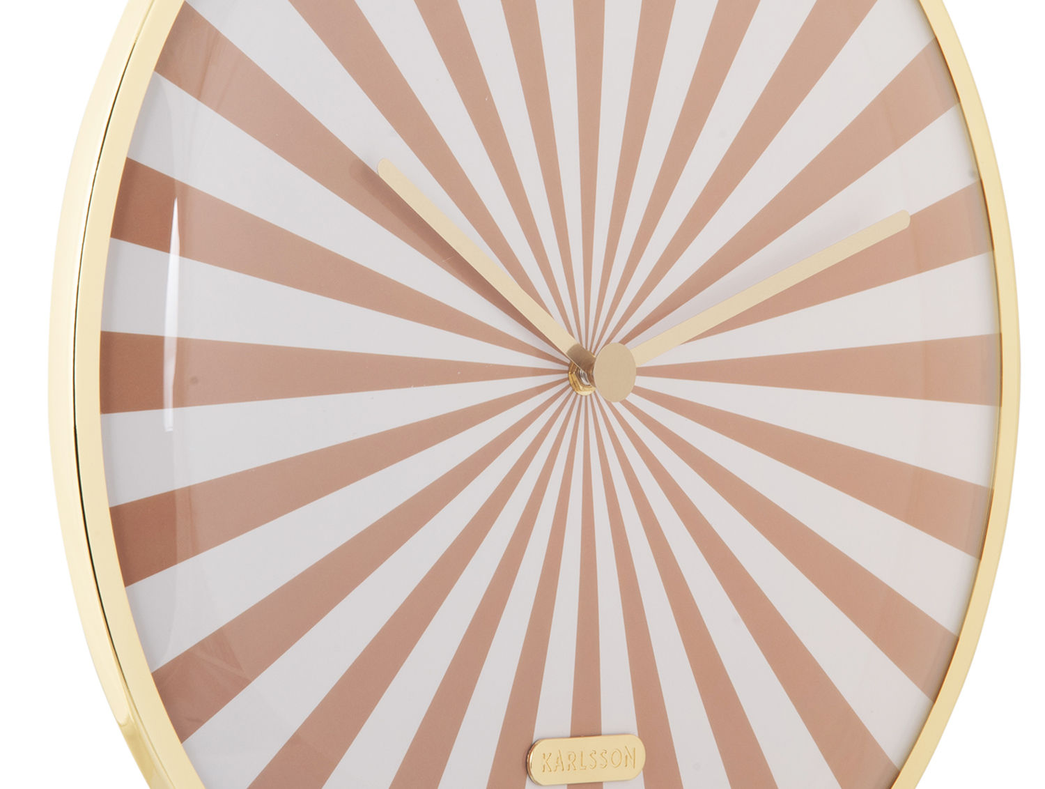 Karlsson Vægur Candy Swirl Dome blød brun & hvid