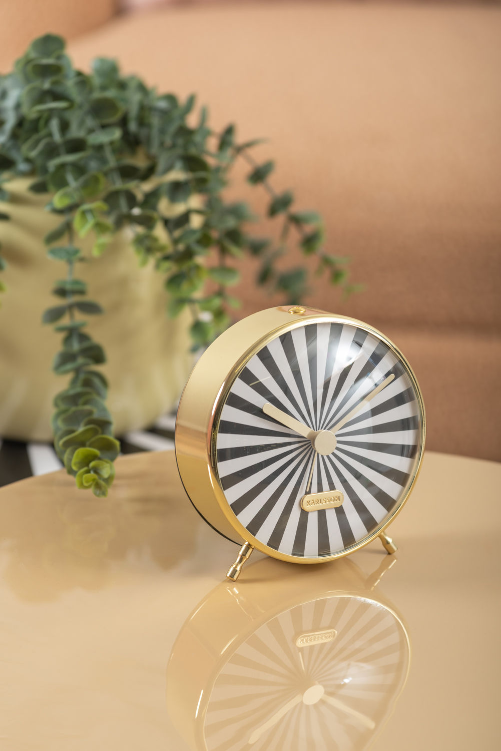 Karlsson Vækkeur Candy Swirl sort/hvid