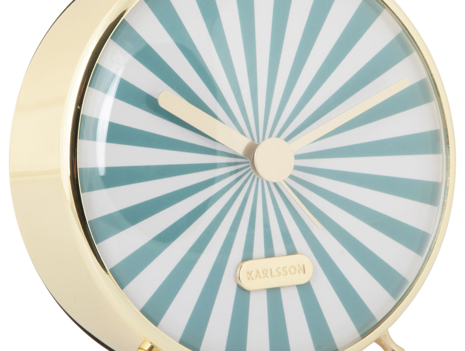 Karlsson Vækkeur Candy Swirl turkis blå & hvid